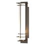 Hubbardton Forge After Hours 20" Tall Outdoor Wall Sconce Coastal Dark Smoke / Opal
