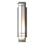 Hubbardton Forge After Hours 27" Tall Outdoor Wall Sconce Coastal Burnished Steel / Opal