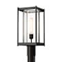 Hubbardton Forge Cela 19" Tall Post Light Coastal Oil Rubbed Bronze / Clear