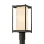 Hubbardton Forge Cela 19" Tall Post Light Coastal Dark Smoke / Opal