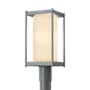 Hubbardton Forge Cela 19" Tall Post Light Coastal Burnished Steel / Opal
