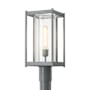 Hubbardton Forge Cela 19" Tall Post Light Coastal Burnished Steel / Clear