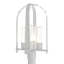 Hubbardton Forge Triomphe 4 Light 22" Tall Post Light White / Seeded Clear