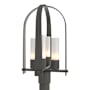 Hubbardton Forge Triomphe 4 Light 22" Tall Post Light Natural Iron / Opal