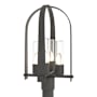 Hubbardton Forge Triomphe 4 Light 22" Tall Post Light Natural Iron / Seeded Clear