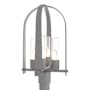 Hubbardton Forge Triomphe 4 Light 22" Tall Post Light Coastal Burnished Steel / Seeded Clear