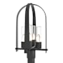 Hubbardton Forge Triomphe 4 Light 22" Tall Post Light Coastal Black / Seeded Clear