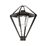 Hubbardton Forge Stellar 22" Tall Post Light Coastal Oil Rubbed Bronze