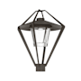 Hubbardton Forge Stellar 22" Tall Post Light Coastal Dark Smoke