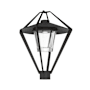 Hubbardton Forge Stellar 22" Tall Post Light Coastal Black