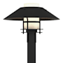 Hubbardton Forge Henry 16" Tall Post Light Coastal Black / Opal