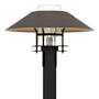 Hubbardton Forge Henry 16" Tall Post Light Coastal Black / Coastal Dark Smoke / Clear