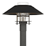 Hubbardton Forge Henry 16" Tall Post Light Coastal Natural Iron / Coastal Black / Clear