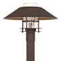 Hubbardton Forge Henry 16" Tall Post Light Coastal Bronze / Clear