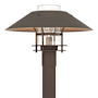 Hubbardton Forge Henry 16" Tall Post Light Coastal Bronze / Coastal Dark Smoke / Clear