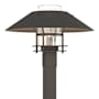 Hubbardton Forge Henry 16" Tall Post Light Coastal Dark Smoke / Coastal Natural Iron / Clear