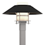 Hubbardton Forge Henry 16" Tall Post Light Coastal Burnished Steel / Coastal Black / Opal