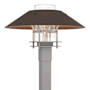 Hubbardton Forge Henry 16" Tall Post Light Coastal Burnished Steel / Coastal Bronze / Clear