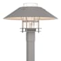 Hubbardton Forge Henry 16" Tall Post Light Coastal Burnished Steel / Clear