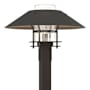 Hubbardton Forge Henry 16" Tall Post Light Coastal Oil Rubbed Bronze / Natural Iron / Clear