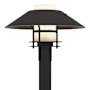Hubbardton Forge Henry 16" Tall Post Light Coastal Black / Coastal Oil Rubbed Bronze / Opal