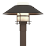 Hubbardton Forge Henry 16" Tall Post Light Coastal Bronze / Coastal Oil Rubbed Bronze / Opal