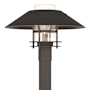 Hubbardton Forge Henry 16" Tall Post Light Dark Smoke / Oil Rubbed Bronze / Clear