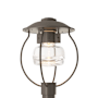 Hubbardton Forge Mason 17" Tall Post Light Coastal Dark Smoke