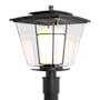 Hubbardton Forge Beacon Hall 19" Tall Post Light Coastal Black / Clear