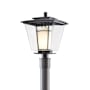 Hubbardton Forge Beacon Hall 19" Tall Post Light Coastal Dark Smoke / Clear