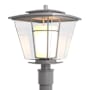 Hubbardton Forge Beacon Hall 19" Tall Post Light Coastal Burnished Steel / Clear