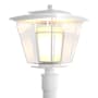 Hubbardton Forge Beacon Hall 19" Tall Post Light Coastal White / Silver / Clear / Opal