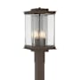 Hubbardton Forge Kingston 4 Light 20" Tall Post Light Coastal Bronze / Vintage Platinum