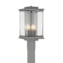 Hubbardton Forge Kingston 4 Light 20" Tall Post Light Coastal Burnished Steel / Vintage Platinum