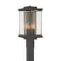 Hubbardton Forge Kingston 4 Light 20" Tall Post Light Coastal Oil Rubbed Bronze / Soft Gold