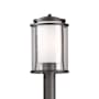 Hubbardton Forge Meridian 14" Tall Post Light Coastal Dark Smoke / Seedy