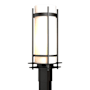 Hubbardton Forge Banded 23" Tall Post Light Coastal Oil Rubbed Bronze