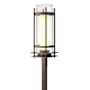 Hubbardton Forge Torch 22" Tall Post Light Coastal Bronze / Seedy
