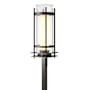 Hubbardton Forge Torch 22" Tall Post Light Coastal Oil Rubbed Bronze