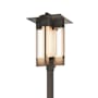 Hubbardton Forge Axis 4 Light 28" Tall Post Light Coastal Dark Smoke / Clear