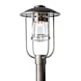 Hubbardton Forge Erlenmeyer 18" Tall Post Light Coastal Dark Smoke / Clear