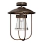 Hubbardton Forge Erlenmeyer 12" Wide Semi-Flush Outdoor Ceiling Fixture Coastal Bronze
