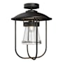 Hubbardton Forge Erlenmeyer 12" Wide Semi-Flush Outdoor Ceiling Fixture Coastal Oil Rubbed Bronze