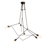 Hubbardton Forge Divergence 6 Light 55" Wide Outdoor Abstract Multi Light Pendant Coastal Bronze