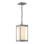 Hubbardton Forge Cela 7" Wide Outdoor Mini Pendant Coastal Burnished Steel / Opal