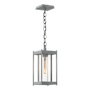 Hubbardton Forge Cela 7" Wide Outdoor Mini Pendant Coastal Burnished Steel / Clear