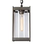 Hubbardton Forge Cela 7" Wide Outdoor Mini Pendant Coastal Black / Clear