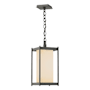 Hubbardton Forge Cela 8" Wide Outdoor Mini Pendant Coastal Natural Iron / Opal