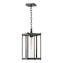 Hubbardton Forge Cela 8" Wide Outdoor Mini Pendant Coastal Natural Iron / Clear