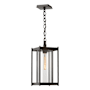 Hubbardton Forge Cela 8" Wide Outdoor Mini Pendant Coastal Bronze / Clear